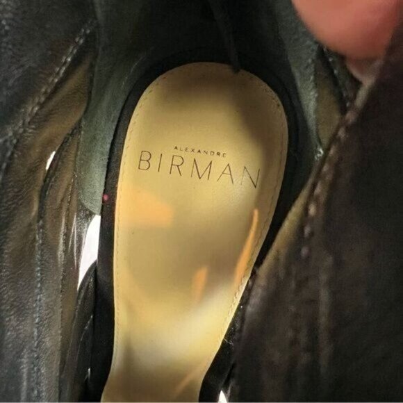 Alexandre Birman Black Satin Layla Ankle Booties EU 38.5 High Heeled Stiletto - Picture 11 of 14